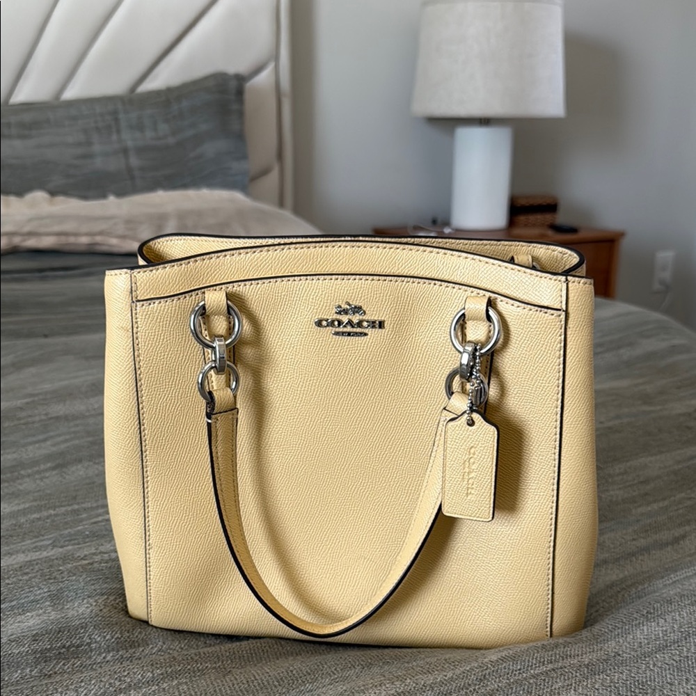 Coach Butter Yellow Top Handle Crossbody Bag